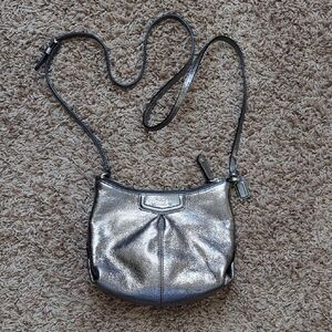 Coach Ashley Crossbody Metallic Silver 🩶